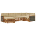 Outdoor-Sofagarnitur mit Kissen 6 pcs Natur und Beige