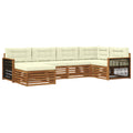 Outdoor-Sofagarnitur mit Kissen 6 pcs Natur und Creme