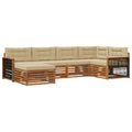 Outdoor-Sofagarnitur mit Kissen 6 pcs Natur und Beige