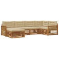 Outdoor-Sofagarnitur mit Kissen 6 pcs Natur und Beige