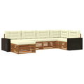 Outdoor-Sofagarnitur mit Kissen 6 pcs Natur und Creme