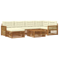 Outdoor-Sofagarnitur mit Kissen 7 pcs Natur und Creme
