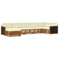 Outdoor-Sofagarnitur mit Kissen 7 pcs Natur und Creme