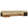 Outdoor-Sofagarnitur mit Kissen 7 pcs Natur und Beige