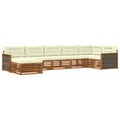 Outdoor-Sofagarnitur mit Kissen 7 pcs Natur und Creme