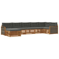 Outdoor-Sofagarnitur mit Kissen 7 pcs Natur und Anthrazit
