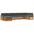 Outdoor-Sofagarnitur mit Kissen 7 pcs Natur und Anthrazit