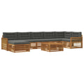 Outdoor-Sofagarnitur 8 pcs Natur und Anthrazit