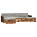 Sofagarnituren mit Kissen 6 pcs Massivholz Akazie
