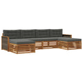 Sofagarnituren mit Kissen 6 pcs Massivholz Akazie