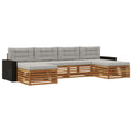 Sofagarnituren mit Kissen 6 pcs Massivholz Akazie