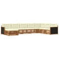 Outdoor-Sofagarnitur mit Kissen 8 pcs Natur und Creme