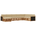 Outdoor-Sofagarnitur mit Kissen 8 pcs Natur und Beige