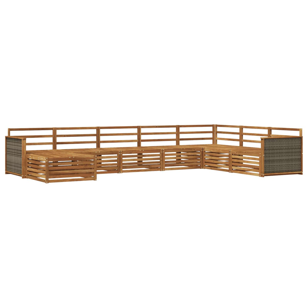 Outdoor-Sofagarnitur 8 pcs Natur