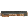 Outdoor-Sofagarnitur mit Kissen 8 pcs Natur und Anthrazit