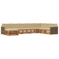 Outdoor-Sofagarnitur mit Kissen 8 pcs Natur und Beige