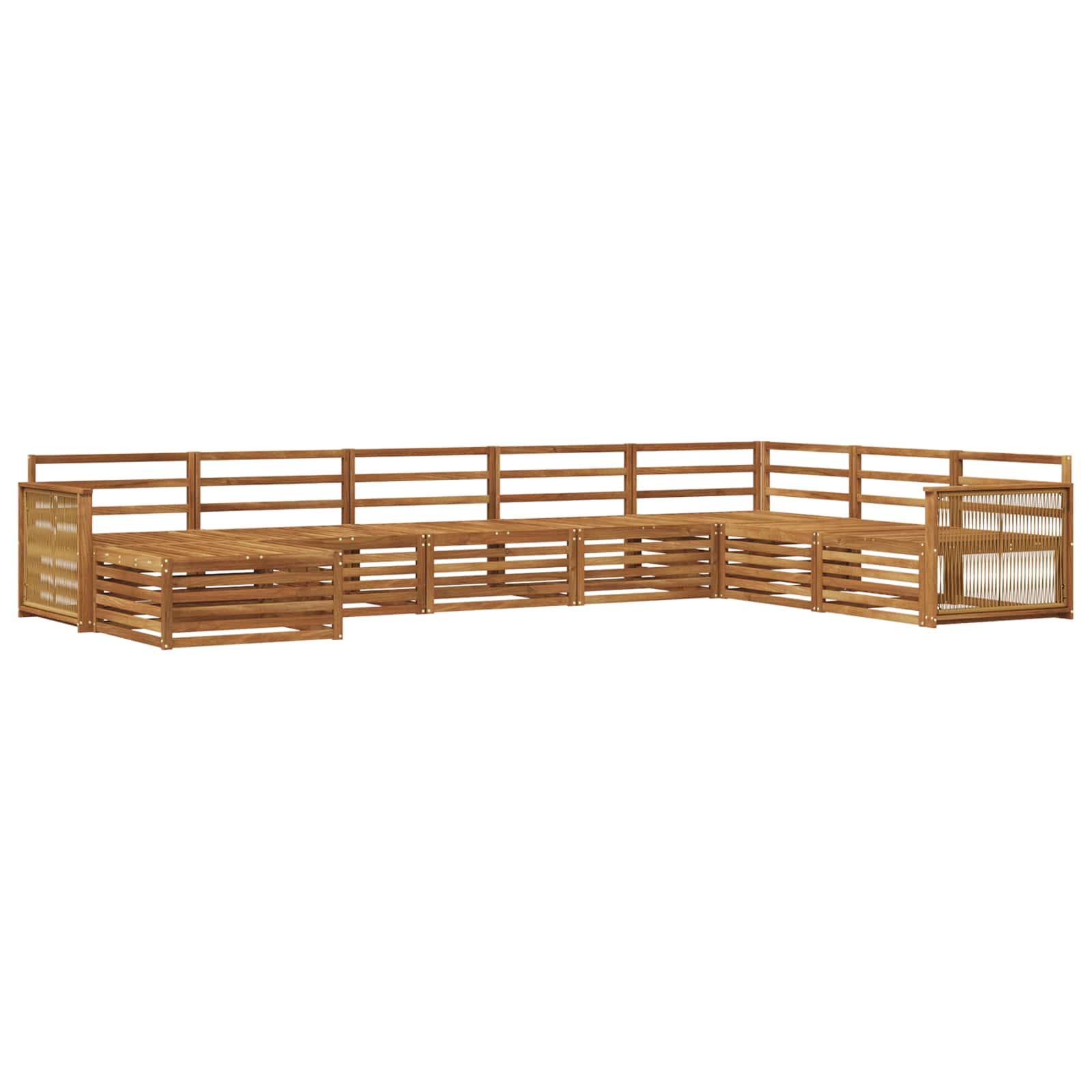 Outdoor-Sofagarnitur 8 pcs Natur