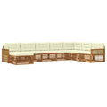 Outdoor-Sofagarnitur mit Kissen 8 pcs Natur und Creme