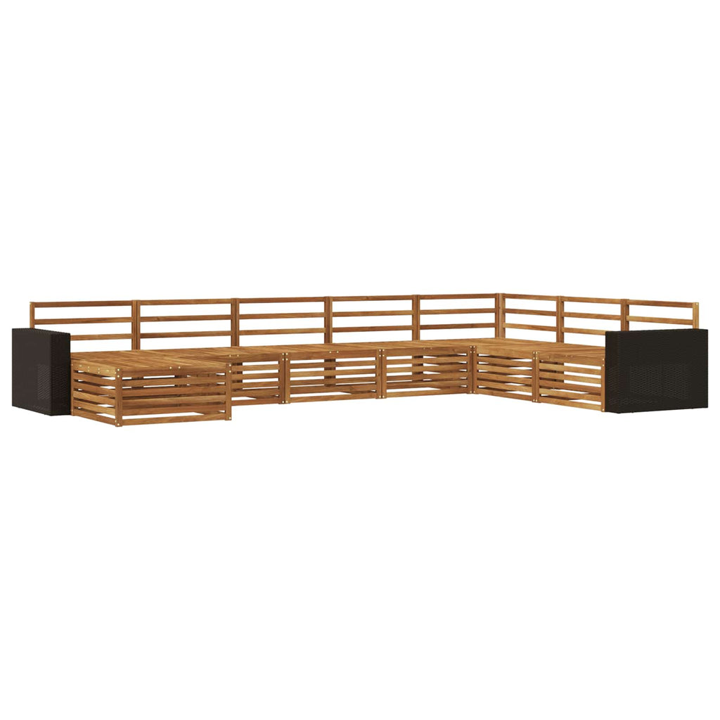 Outdoor-Sofagarnitur 8 pcs Natur