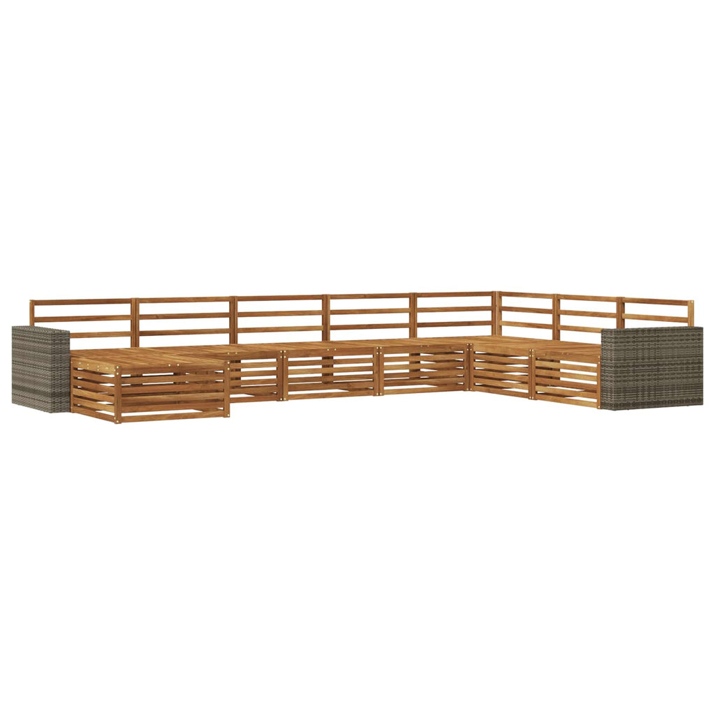 Outdoor-Sofagarnitur 8 pcs Natur