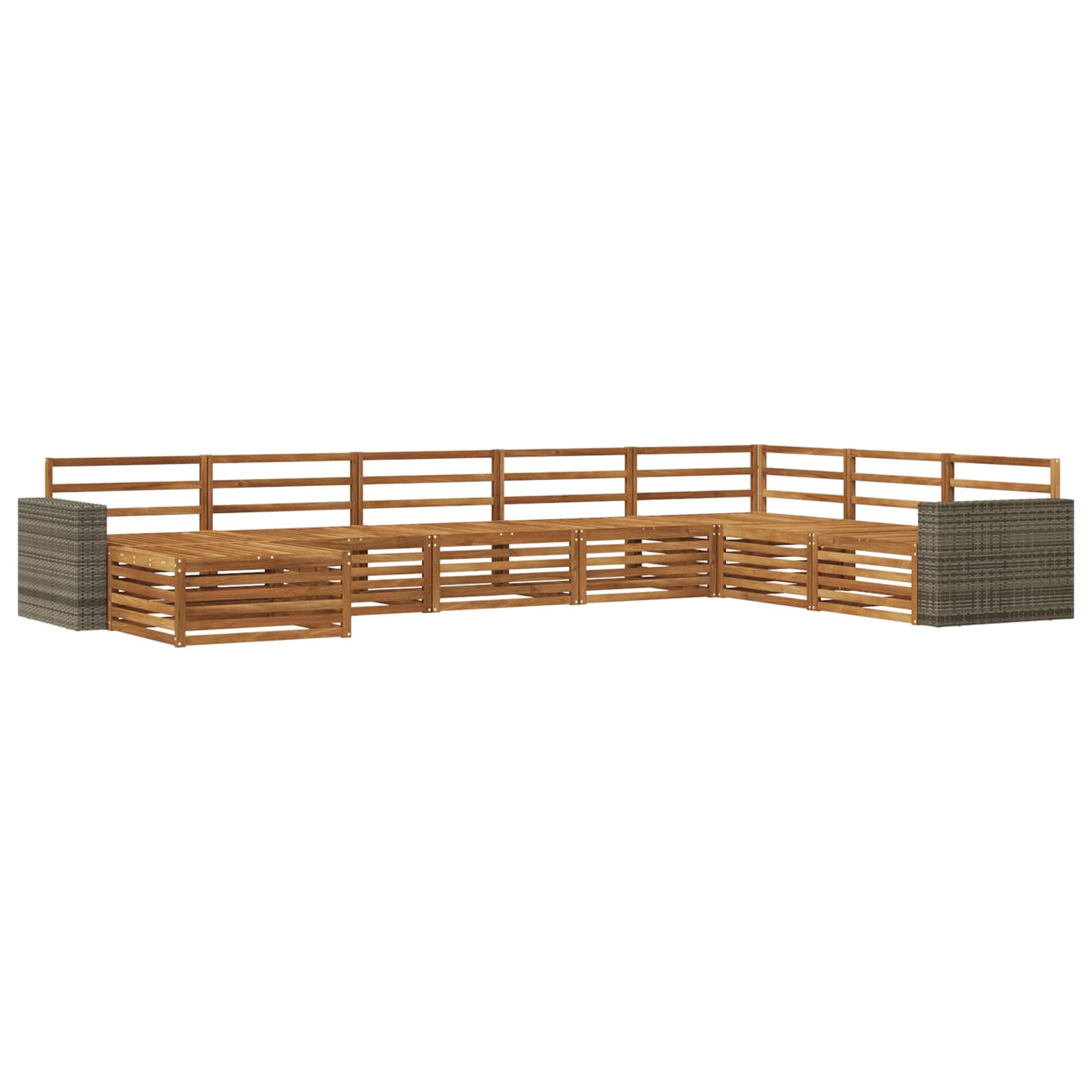 Outdoor-Sofagarnitur 8 pcs Natur