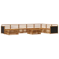 Outdoor-Sofagarnitur 9 pcs Natur Massivholz Akazie