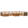 Outdoor-Sofagarnitur 9 pcs Natur Massivholz Akazie