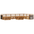 Outdoor-Sofagarnitur 9 pcs Natur Massivholz Akazie
