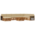 Outdoor-Sofagarnitur 9 pcs Natur und Beige Massivholz Akazie