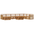 Outdoor-Sofagarnitur 9 pcs Natur Massivholz Akazie