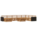 Outdoor-Sofagarnitur 9 pcs Natur Massivholz Akazie