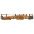 Outdoor-Sofagarnitur 9 pcs Natur Massivholz Akazie