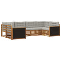 Outdoor-Sofagarnitur mit Kissen 6 pcs Natürlich und Hellgrau