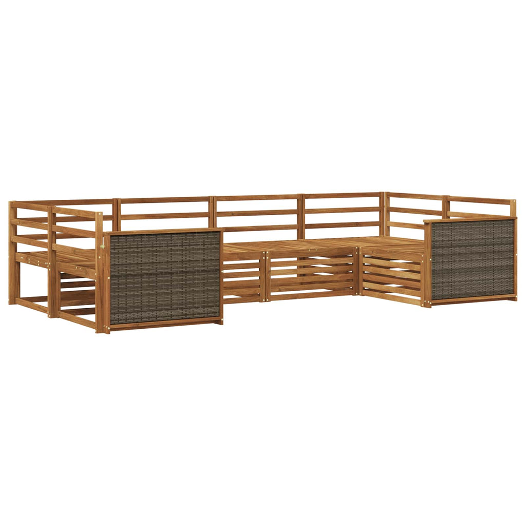 Outdoor-Sofagarnitur 6 pcs Natur