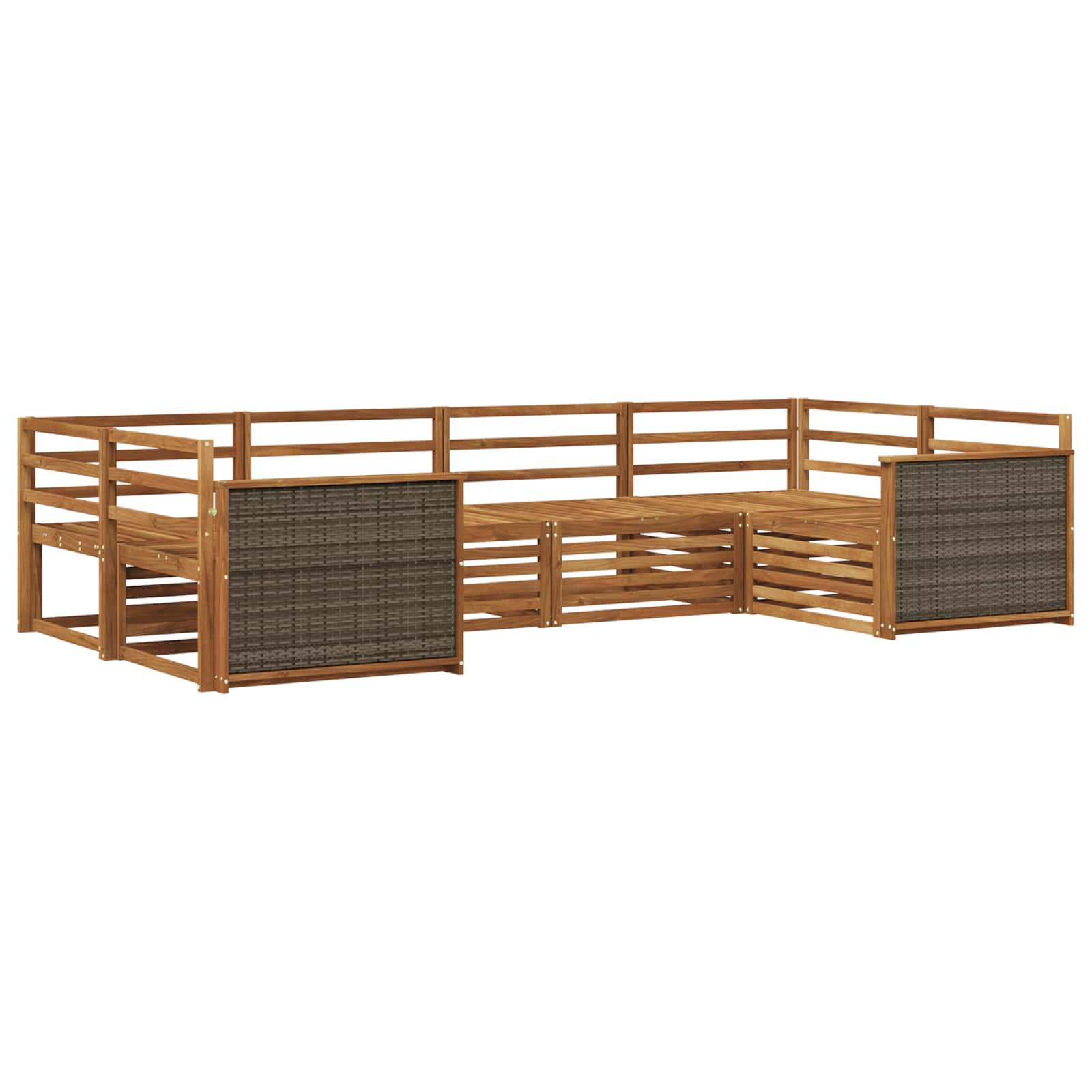 Outdoor-Sofagarnitur 6 pcs Natur