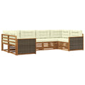 Outdoor-Sofagarnitur mit Kissen 6 pcs Natur und Creme