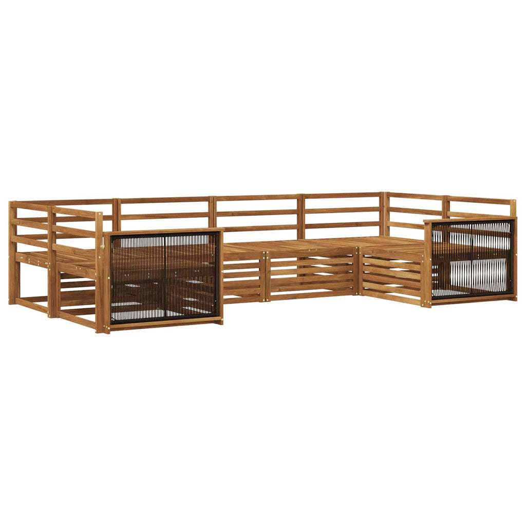 Outdoor-Sofagarnitur 6 pcs Natur