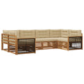 Outdoor-Sofagarnitur mit Kissen 6 pcs Natur und Beige