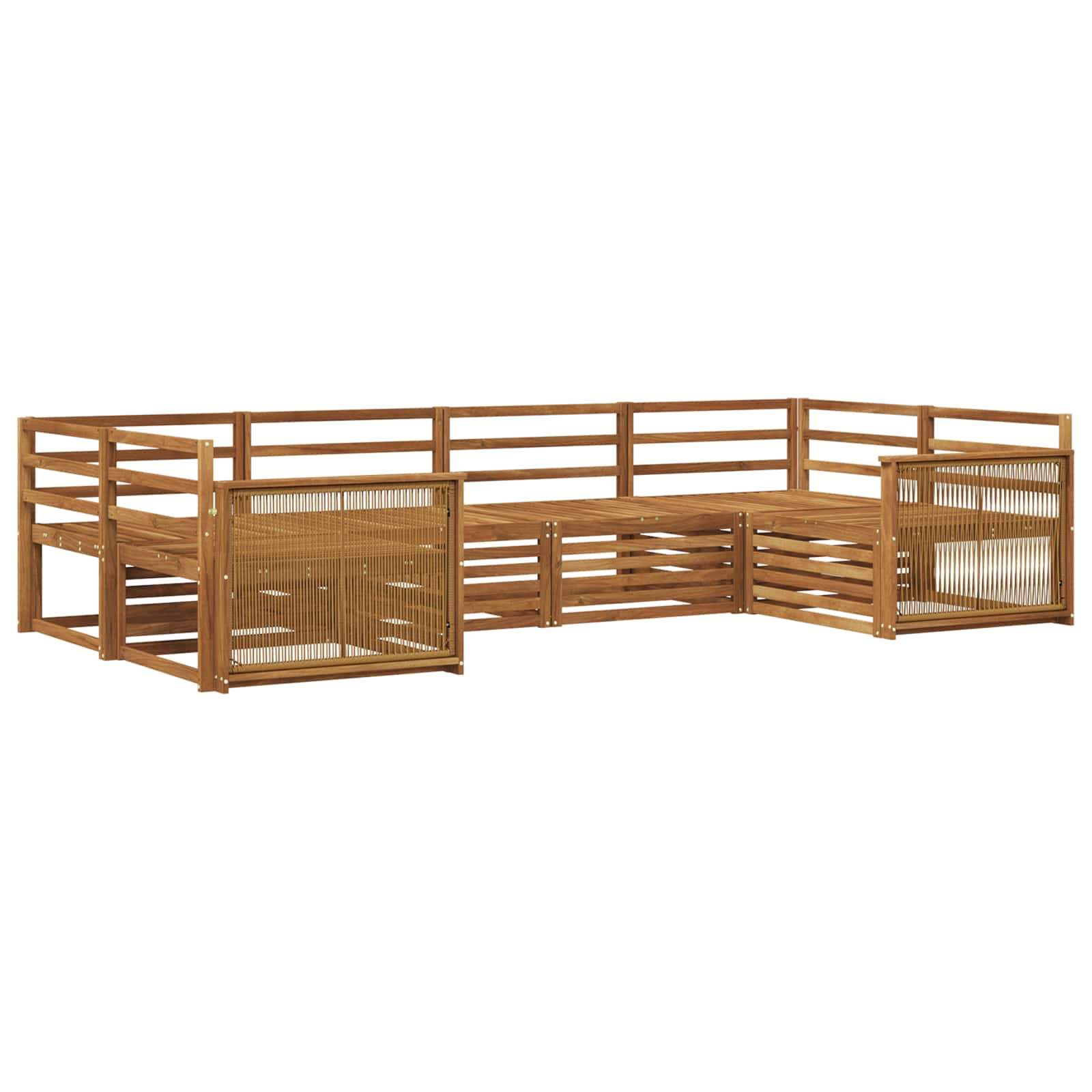 Outdoor-Sofagarnitur 6 pcs Natur