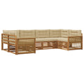 Outdoor-Sofagarnitur mit Kissen 6 pcs Natur und Beige