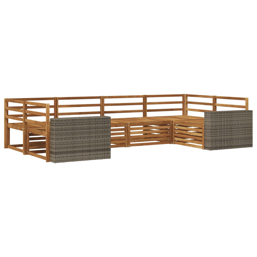 Outdoor-Sofagarnitur 6 pcs Natur