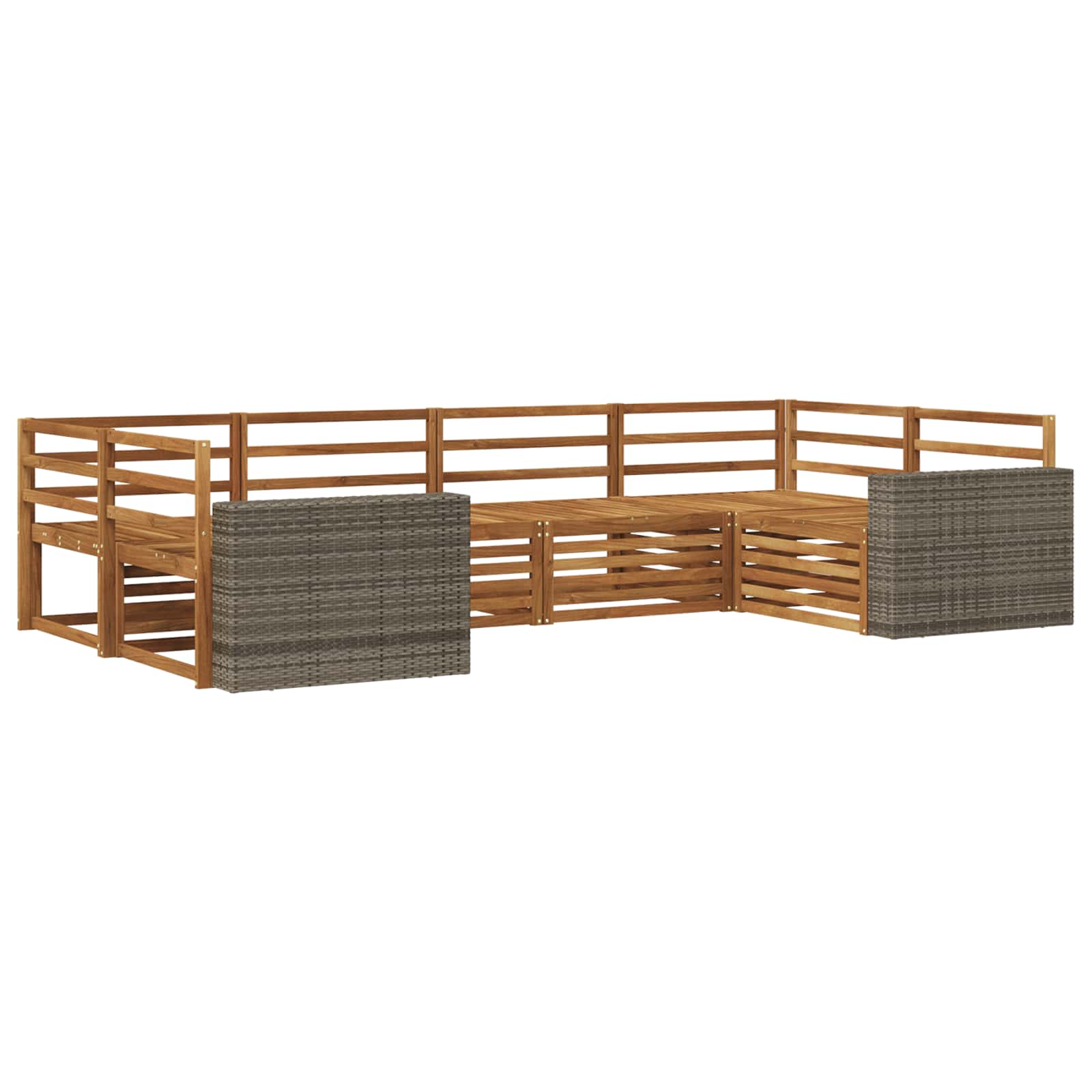 Outdoor-Sofagarnitur 6 pcs Natur