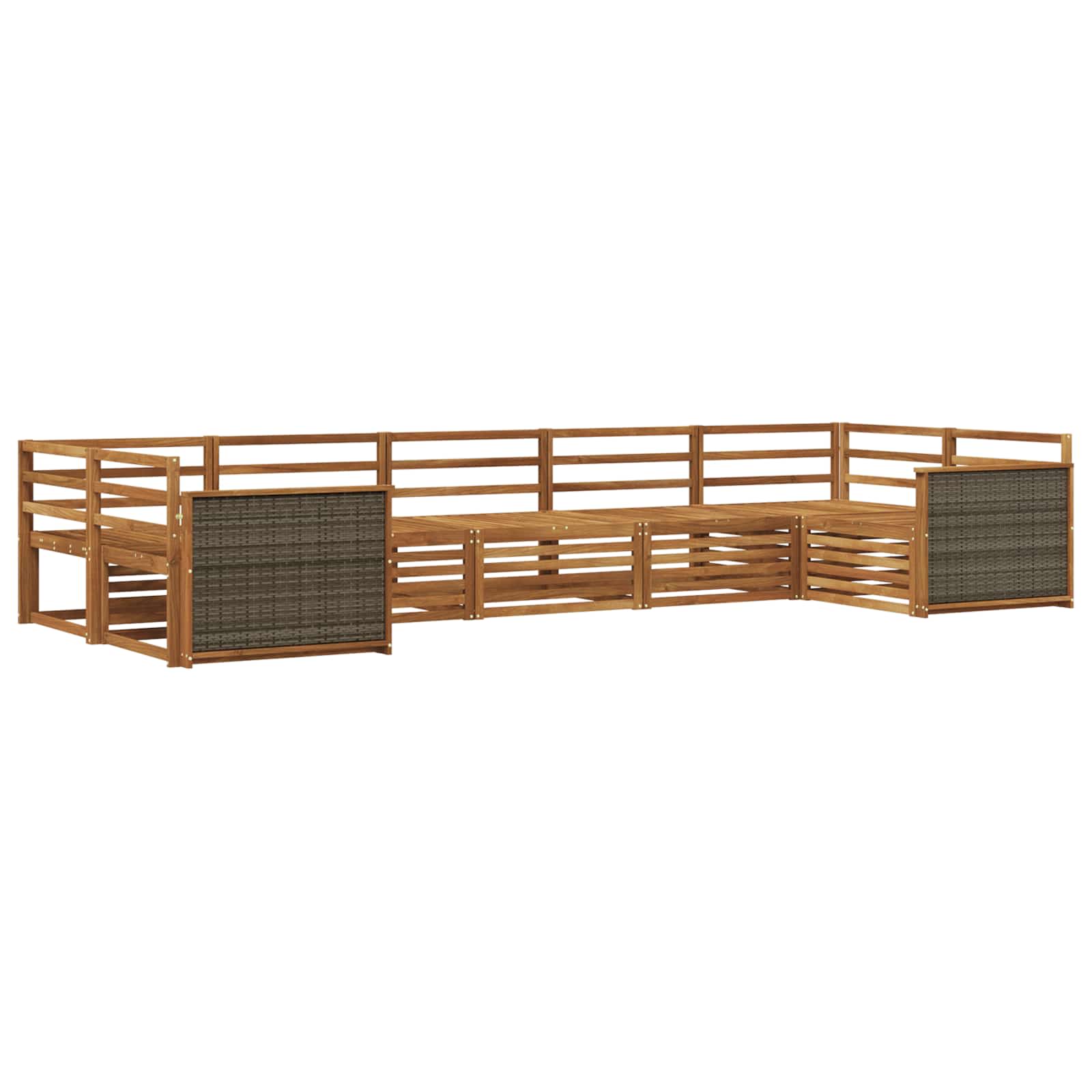 Outdoor-Sofagarnitur 7 pcs Natur