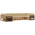 Outdoor-Sofagarnitur mit Kissen 7 pcs Natur und Beige