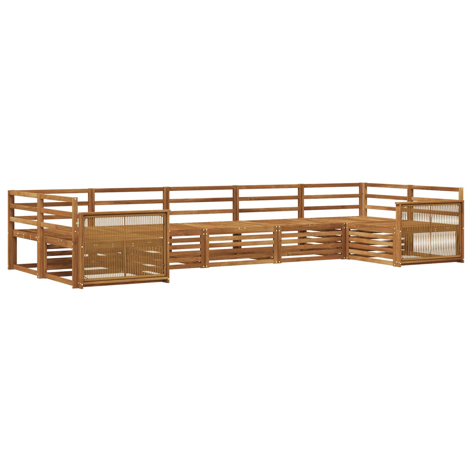 Outdoor-Sofagarnitur 7 pcs Natur