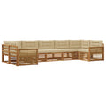 Outdoor-Sofagarnitur mit Kissen 7 pcs Natur und Beige