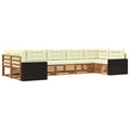Outdoor-Sofagarnitur mit Kissen 7 pcs Natur und Creme