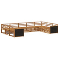 Outdoor-Sofagarnitur 9 pcs Natur Massivholz Akazie