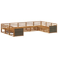 Outdoor-Sofagarnitur 9 pcs Natur Massivholz Akazie