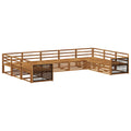 Outdoor-Sofagarnitur 9 pcs Natur Massivholz Akazie